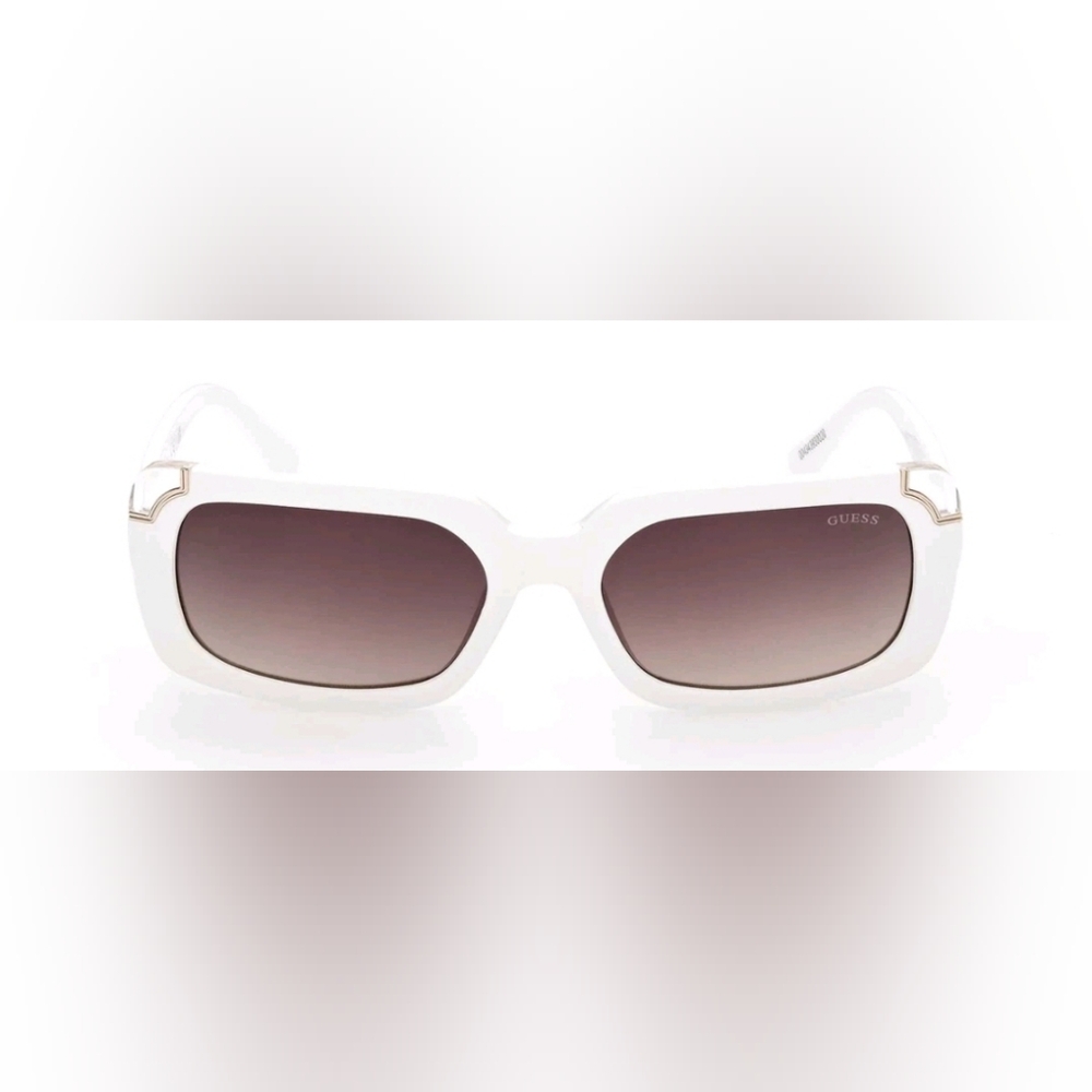 Guess White Sunglasses with Black Lenses